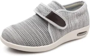 Adjustable casual walking shoes for elderly women with hallux rigidus