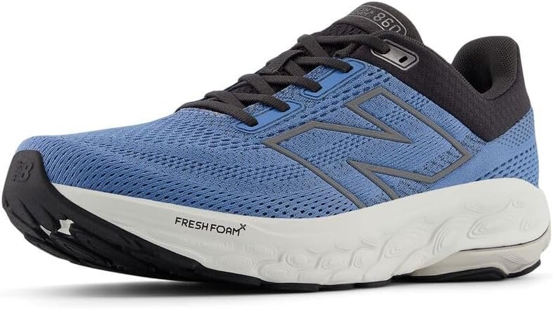 Lateral view of the New Balance 860v14 in 4E width showing the medial stability post and Fresh Foam cushioning.